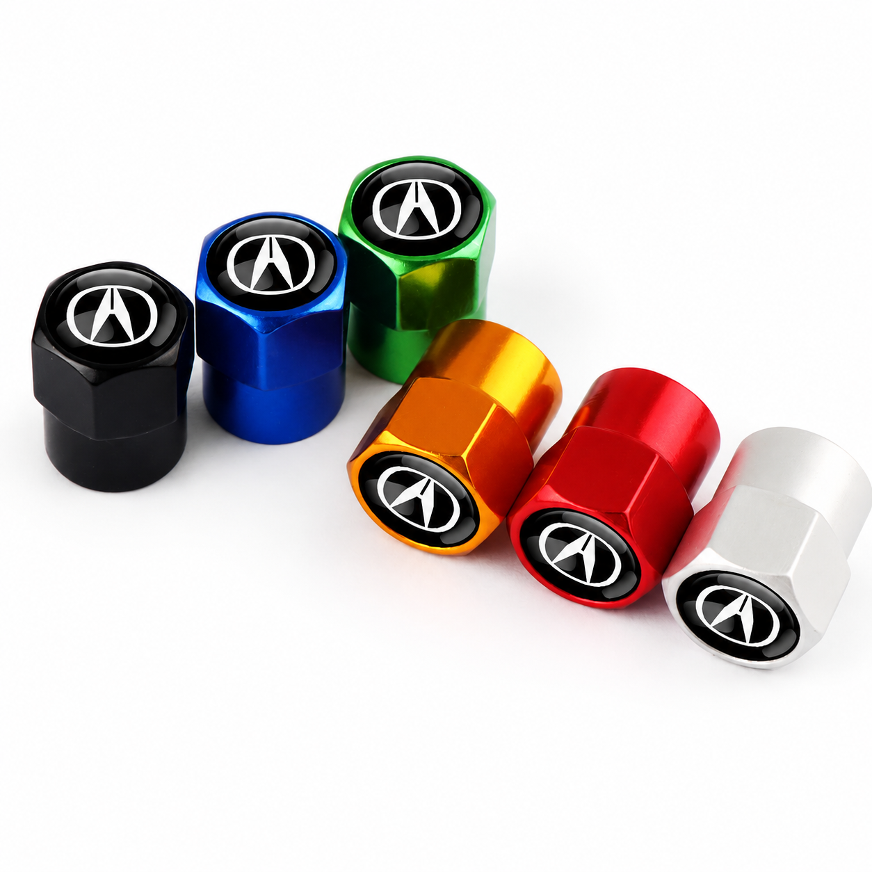 Bouchons de valve Acura en aluminium coloré pour voiture